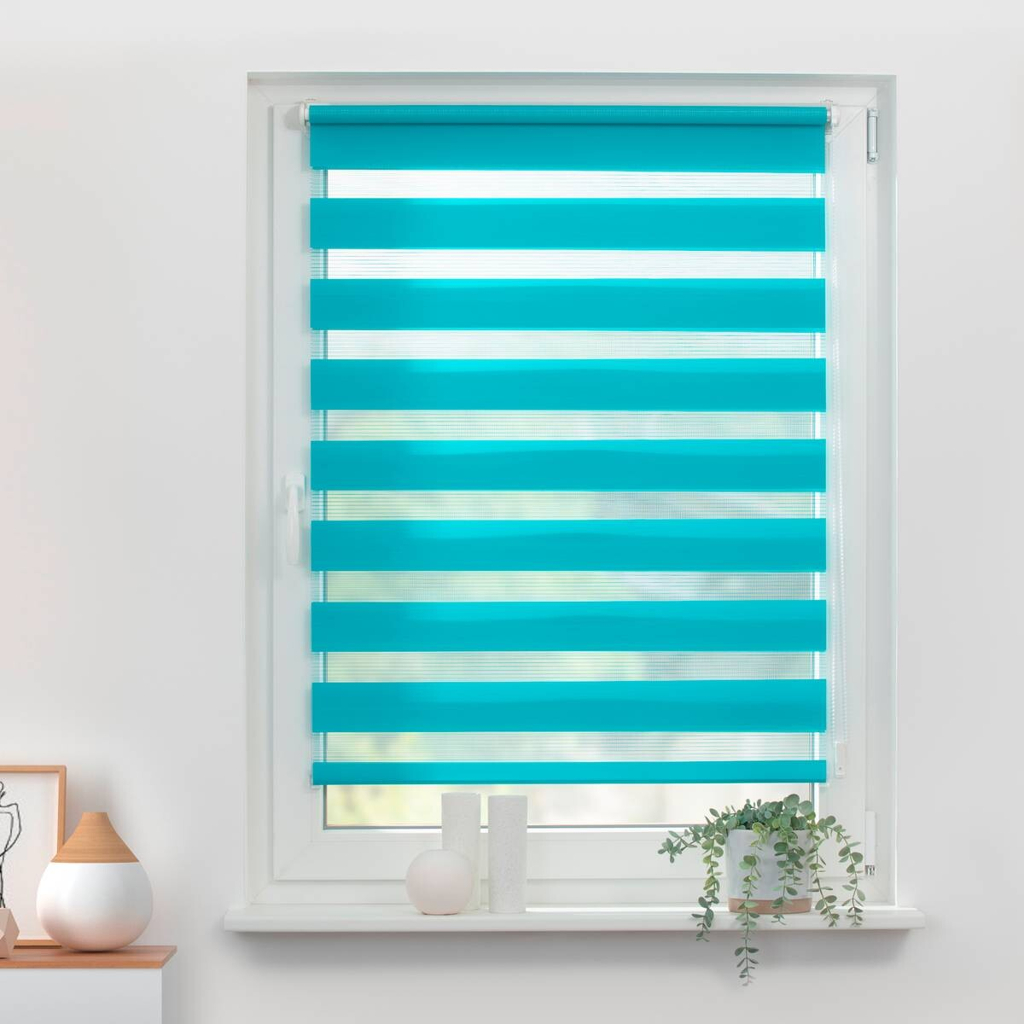 LICHTBLICK Doppelrollo Duo blau B/L: ca. 110x150 cm