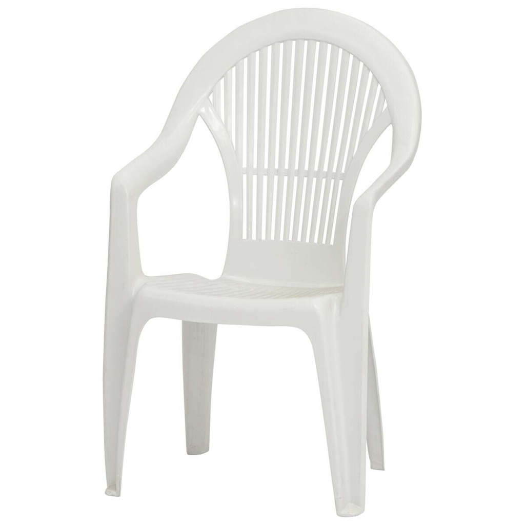 ProGarden Gartenstühle Vega weiß Kunststoff B/H/L: ca. 54x93x57 cm