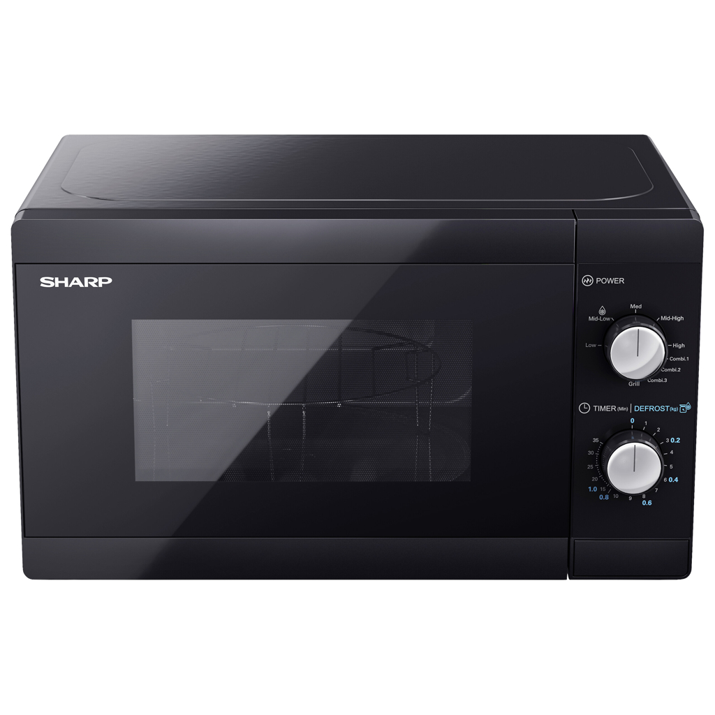 Sharp Mikrowelle mit Grill YC-MG01E-B schwarz Metall B/H/T: ca. 44x25,8x34,4 cm
