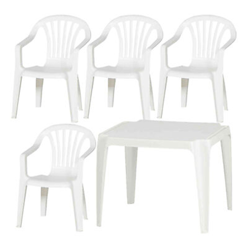 ProGarden Kindermöbel-Set weiß Kunststoff B/H/L: ca. 38x53x43 cm
