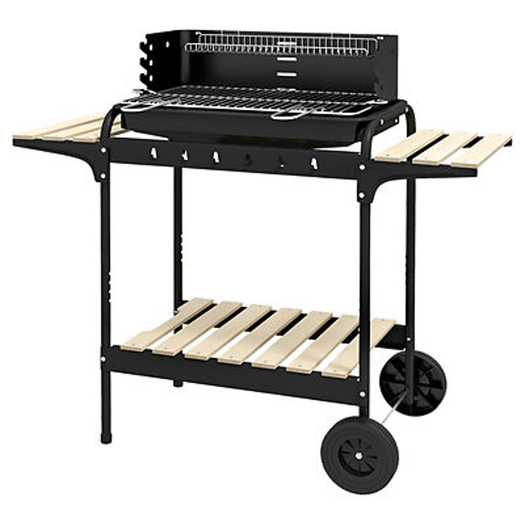 Outsunny Holzkohlegrill Metall B/H/L: ca. 47x95x103 cm