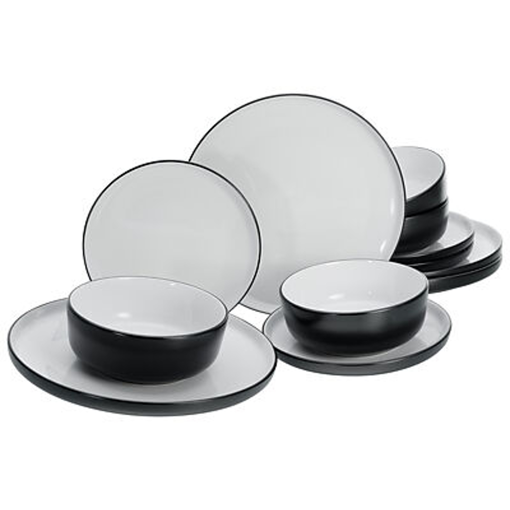 CreaTable Tafelservice Nordic weiß Steinzeug 12 tlg.