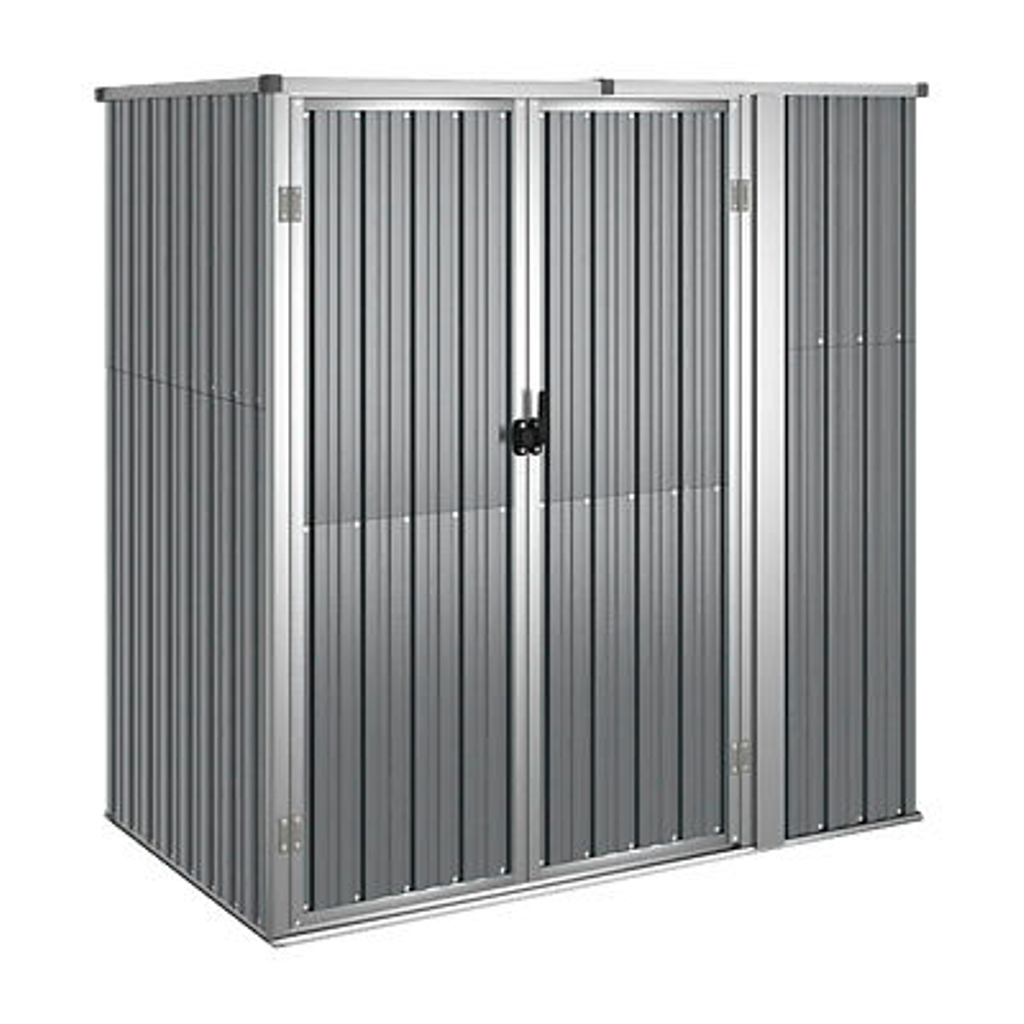 vidaXL Geräteschuppen grau B/H/T: ca. 161x161x89 cm