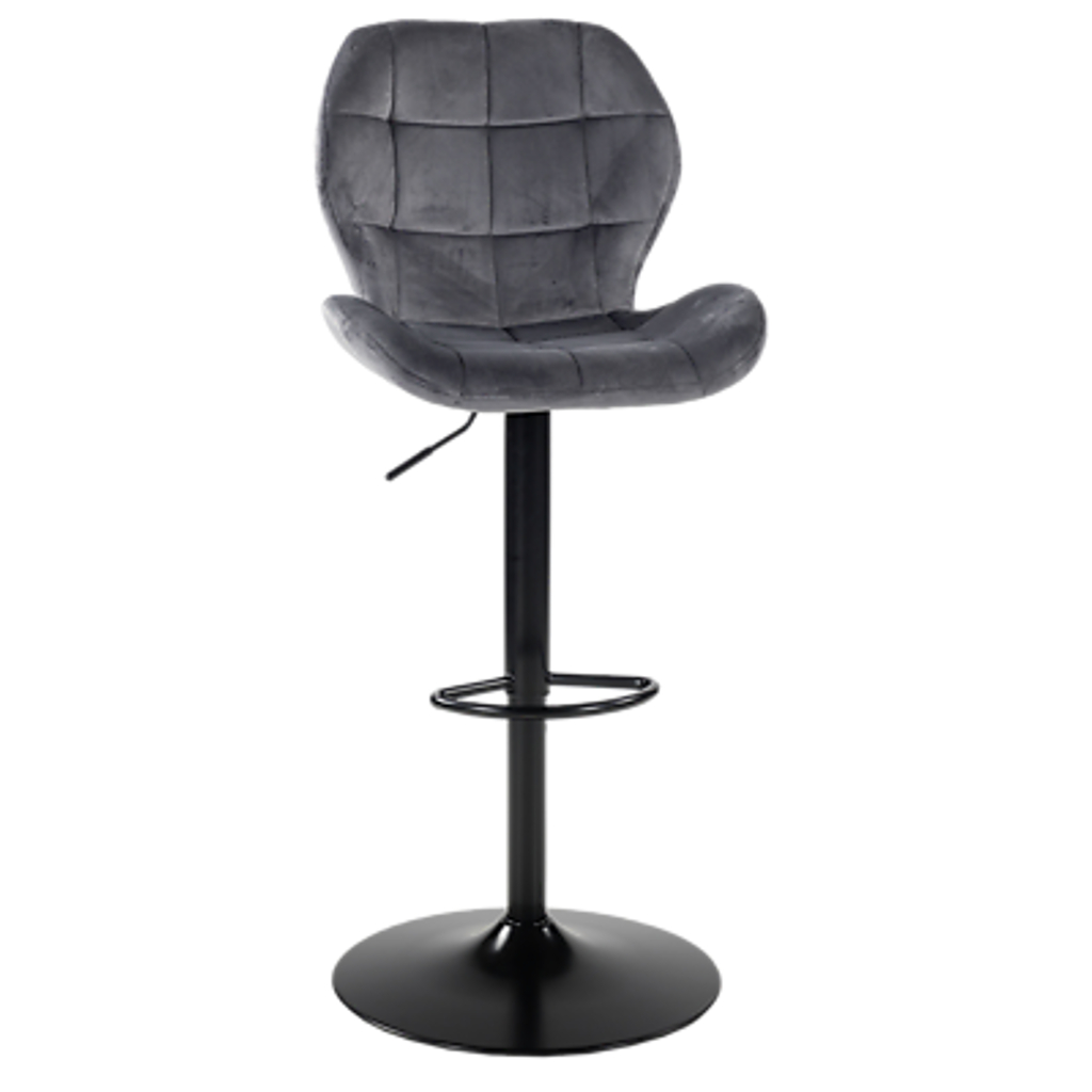 Barhocker Raja Barhocker 17672 dunkelgrau Velourstoff B/H/T: ca. 53x124x41 cm