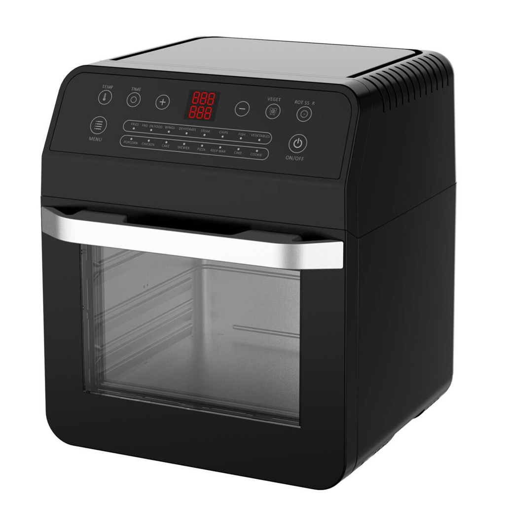 WKM Heißluftfritteuse DAF-1601.12LB schwarz Edelstahl B/H/L: ca. 36x42x40,8 cm ca. 12 l