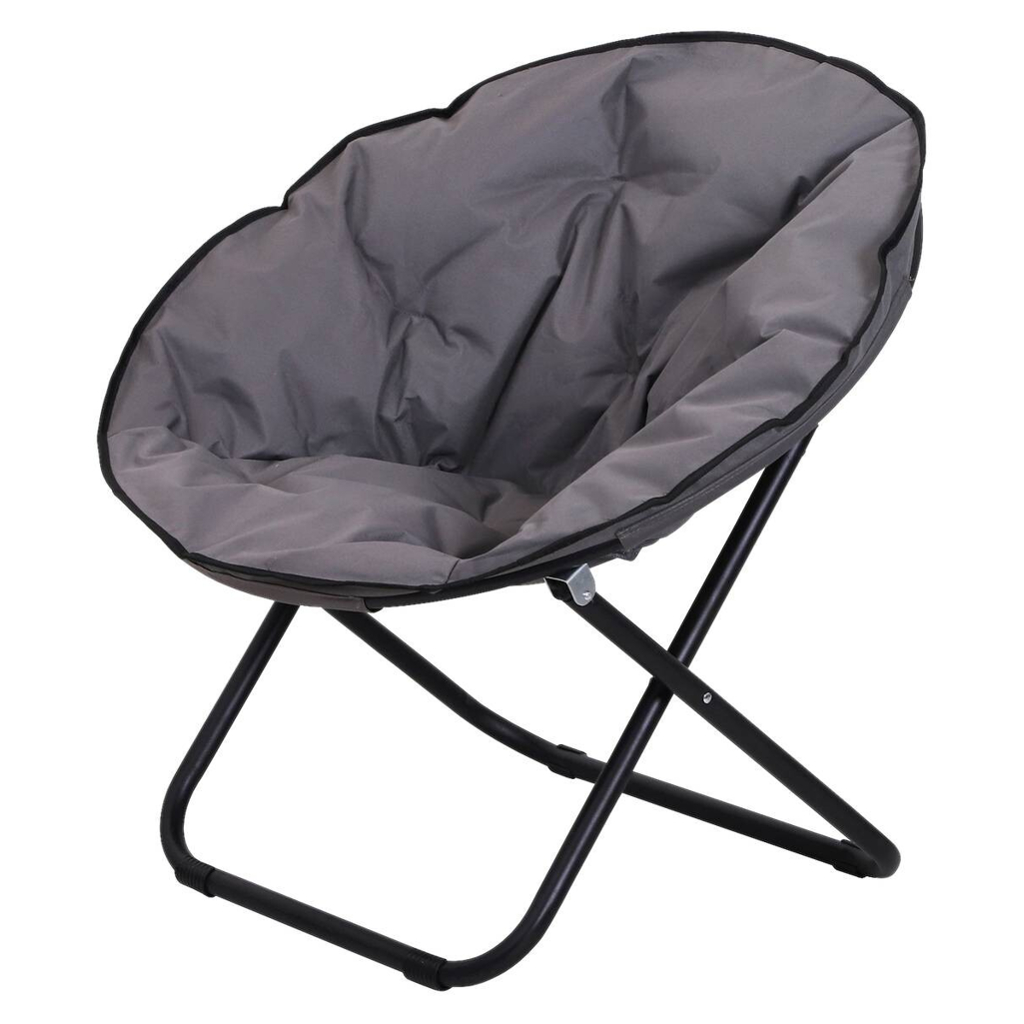 Outsunny Campingstuhl grau Polyester B/H/L: ca. 80x75x80 cm