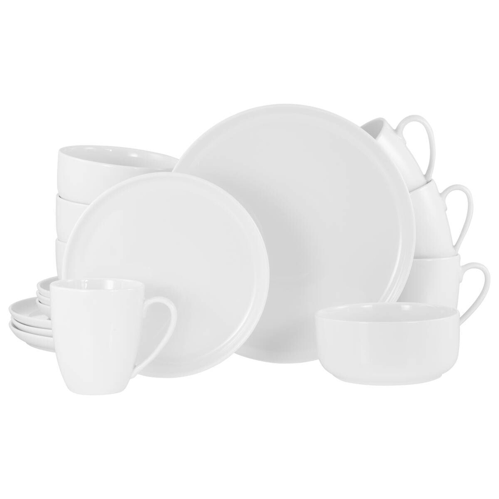 CreaTable Kombiservice Scandi weiß Porzellan 16 tlg.