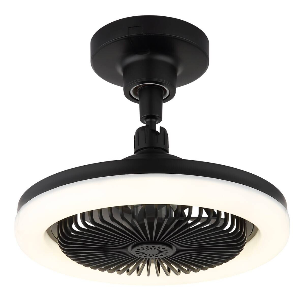 GLOBO Deckenventilator Opal mattschwarz H/D: ca. 21,7x25,8 cm max. 20 W