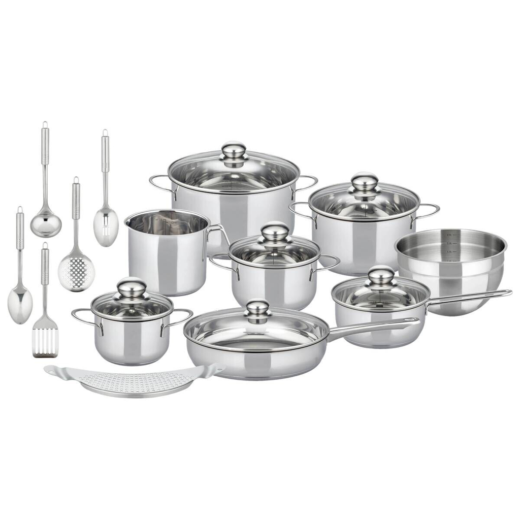 ELO Basic Topfset silber Edelstahl 20 tlg.