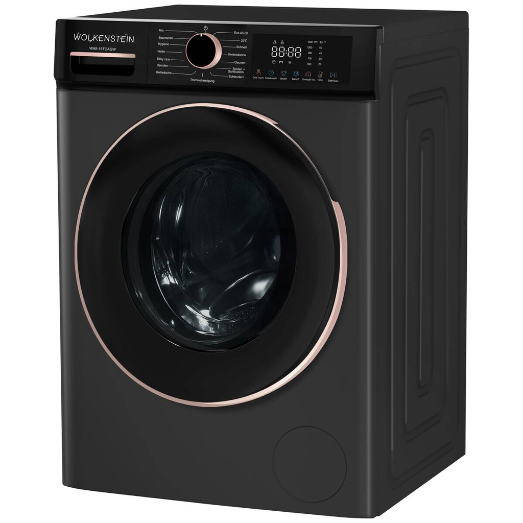 Wolkenstein Waschmaschine WA8-15TCAGW schwarz B/H/T: ca. 60x84,7x52 cm ca. 8 kg