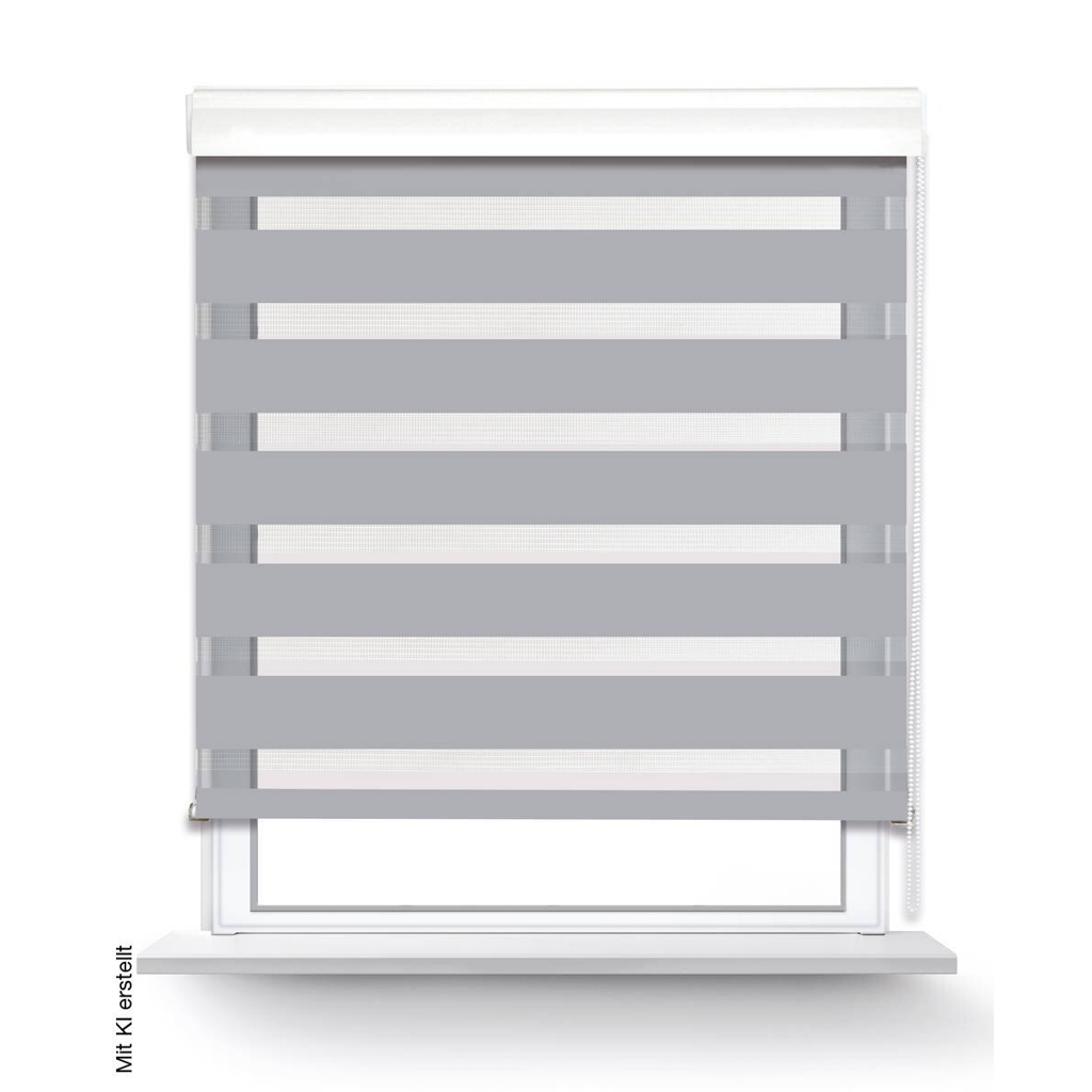POCOline Doppelrollo mit Blende Easy-Fix silber B/L: ca. 45x160 cm