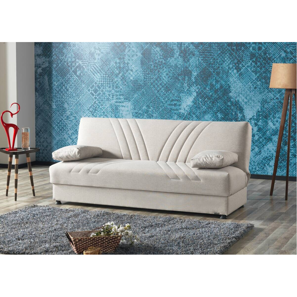 Schlafsofa Kemer beige Microfaser B/H/T: ca. 196x89x84 cm