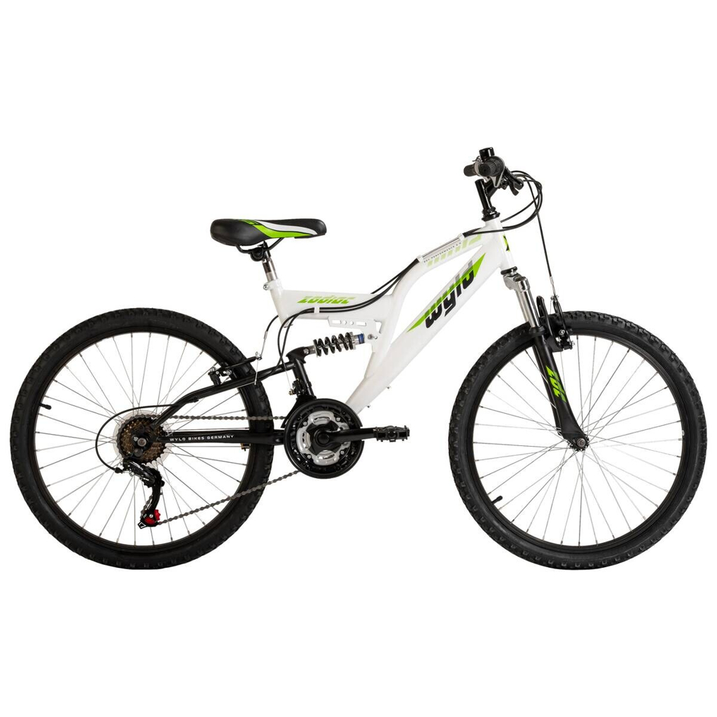 WYLD Kinder-Mountainbike Zodiac ZODIAC 24 Zoll Rahmenhöhe 38 cm 18 Gänge weiß weiß ca. 24 Zoll