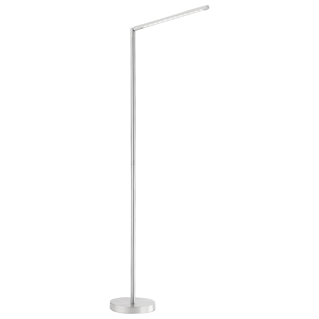 Just Light Stehlampe Dawda stahlfarbig silber Metall H: ca. 125 cm