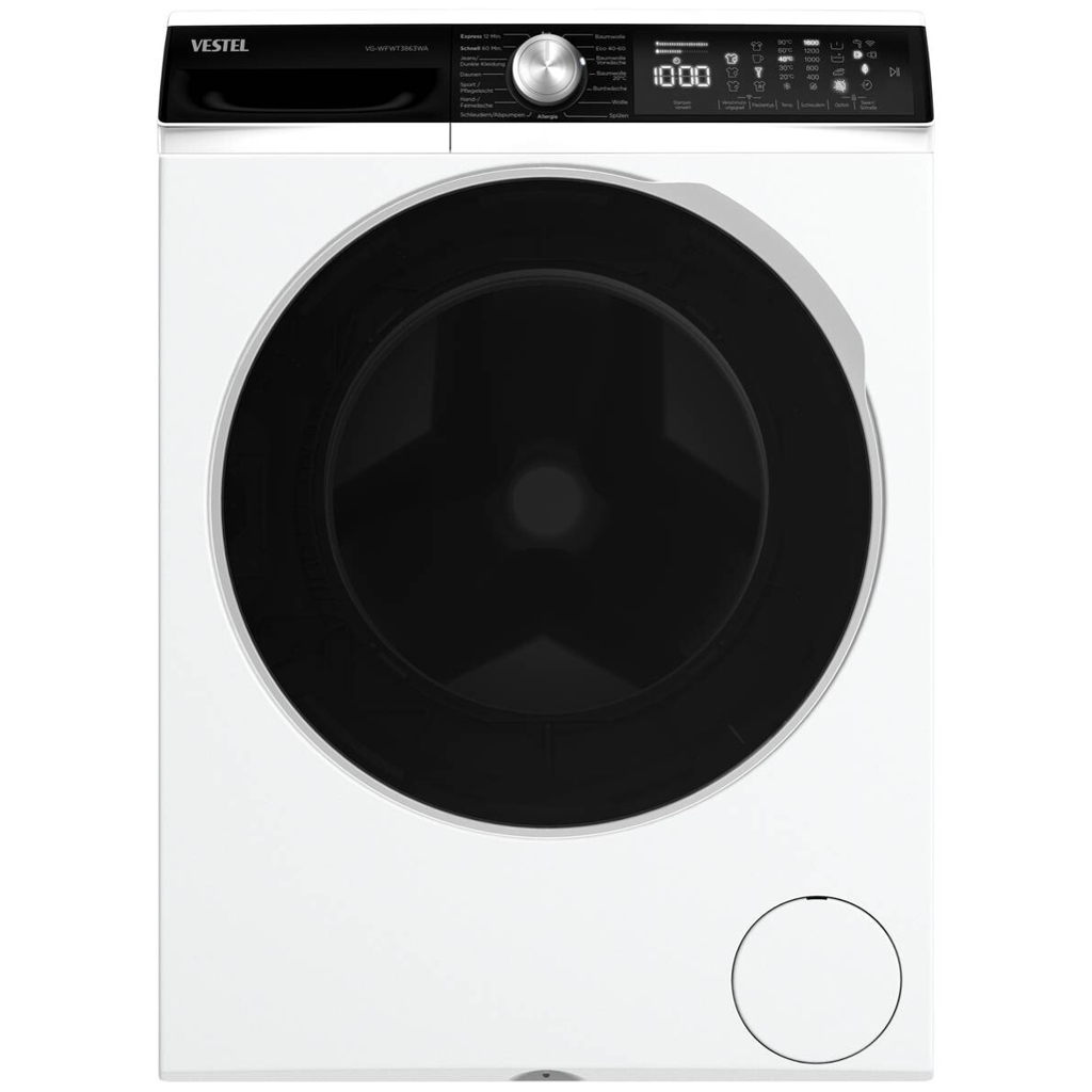 VESTEL Waschmaschine VG-WFWT3863WA weiß B/H/T: ca. 59,7x84,5x55,7 cm ca. 8 kg