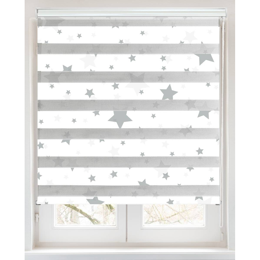 POCOline Doppelrollo mit Blende Star weiß B/L: ca. 80x160 cm
