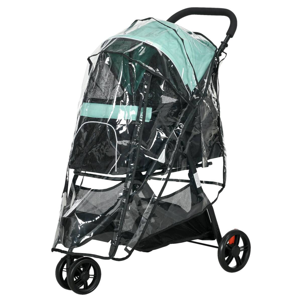 PawHut Hundebuggy grün Polyester B/H/L: ca. 51,5x100x80,5 cm