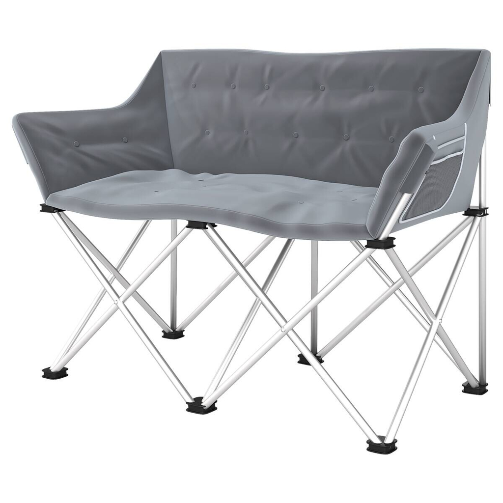 Outsunny Campingstuhl grau Metall B/H/L: ca. 57x95x120 cm