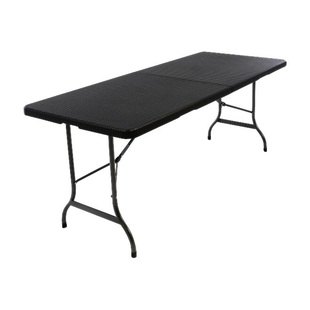 VCM Klapptisch schwarz Metall B/H/L: ca. 75x70x180 cm