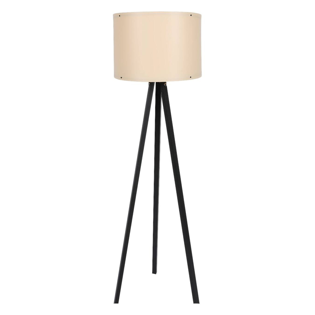 Opviq Stehlampe creme schwarz MDF Polypropylen B/H/T/L/D: ca. 38x145x38x38x38 cm E27 1 Brennstellen