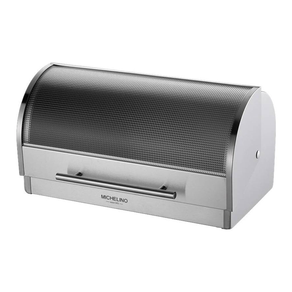 MICHELINO Brotkasten silber Edelstahl B/H/L: ca. 24x21x39,5 cm