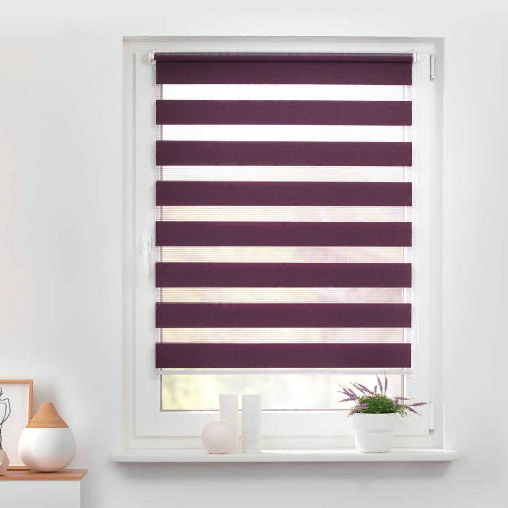 LICHTBLICK Doppelrollo Duo brombeer B/L: ca. 90x150 cm
