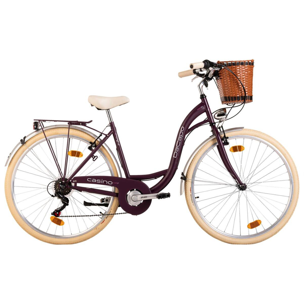 DaCapo Damenfahrrad Casino 169C 28 Zoll Rahmenhöhe 48 cm 6 Gänge aubergine aubergine ca. 28 Zoll