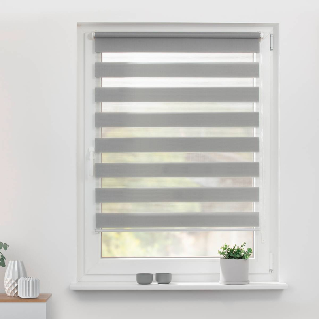 LICHTBLICK Doppelrollo Duo grau B/L: ca. 70x150 cm