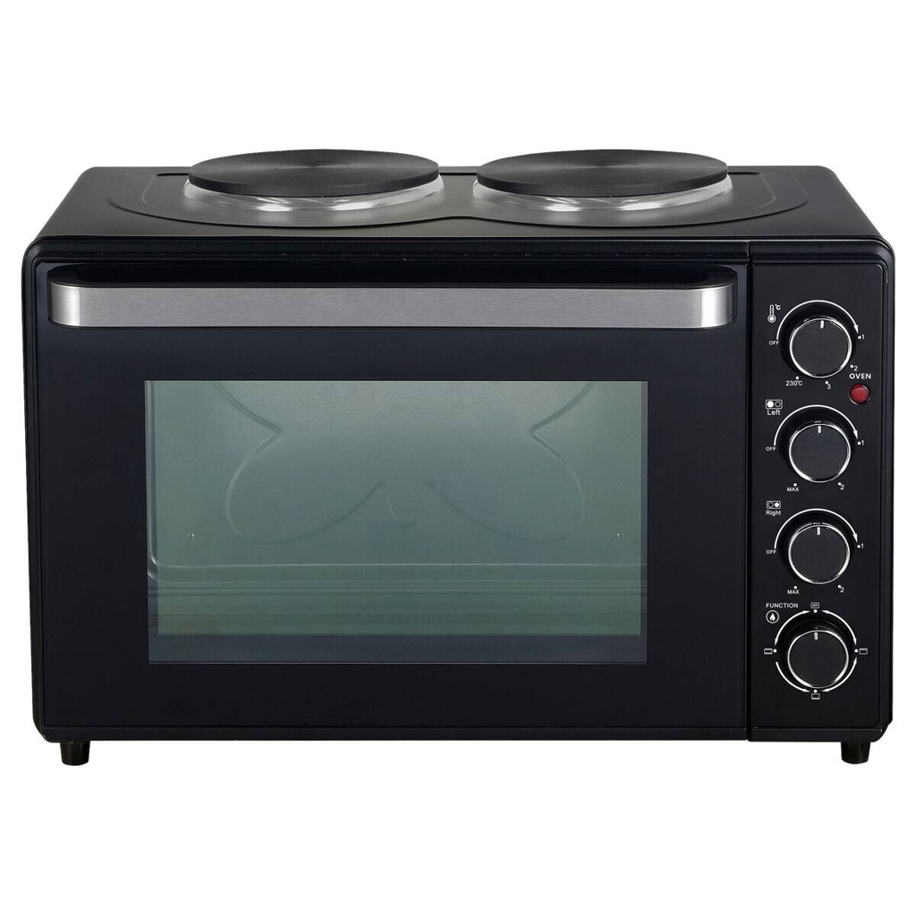 Emerio Mini-Backofen MO-132208.1 schwarz Metall B/H/T: ca. 51x32x41 cm ca. 32 l