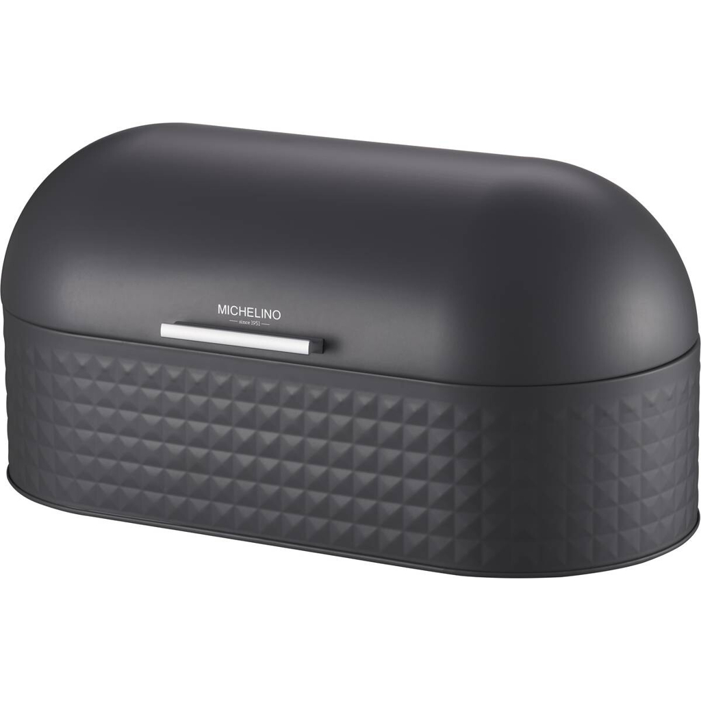 MICHELINO Brotkasten grau Aluminium B/H/L: ca. 21,5x22x43,5 cm