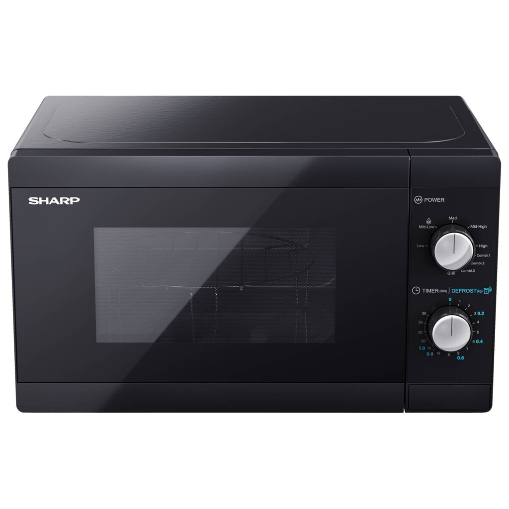 Sharp Mikrowelle mit Grill YC-MG01E-B schwarz Metall B/H/T: ca. 44x25,8x34,4 cm