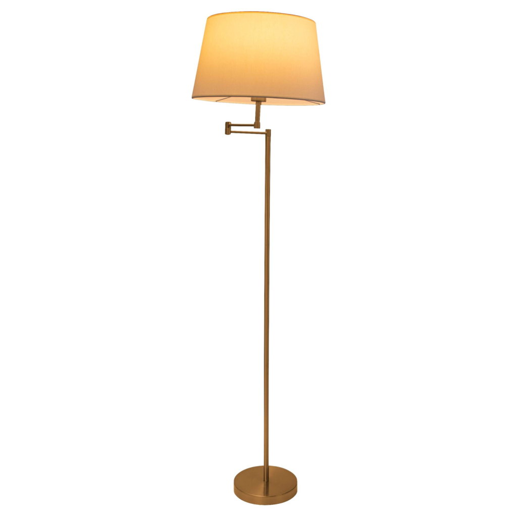 Näve Leuchten Stehlampe messing Textil Metall Kunststoff B/H/T/D: ca. 23,5x158x23,5x23,5 cm E27 1 Brennstellen