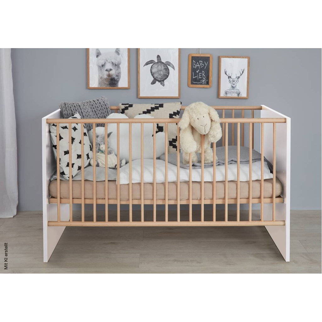 Babybett Mats weiß B/H/T: ca. 144x83x78 cm