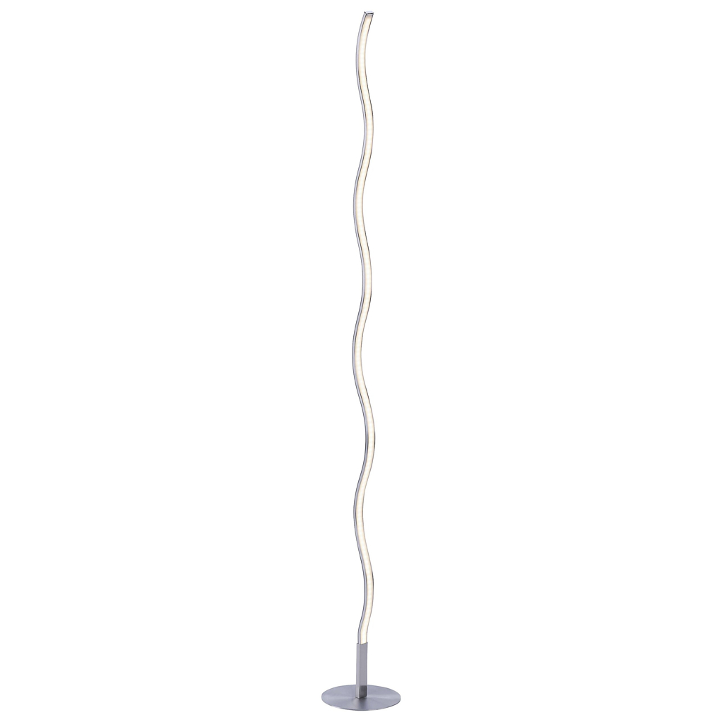Just Light Stehlampe WAVE 15168-55 weiß stahlfarbig Metall Kunststoff B/H/T: ca. 14x120x14 cm 1 Brennstellen