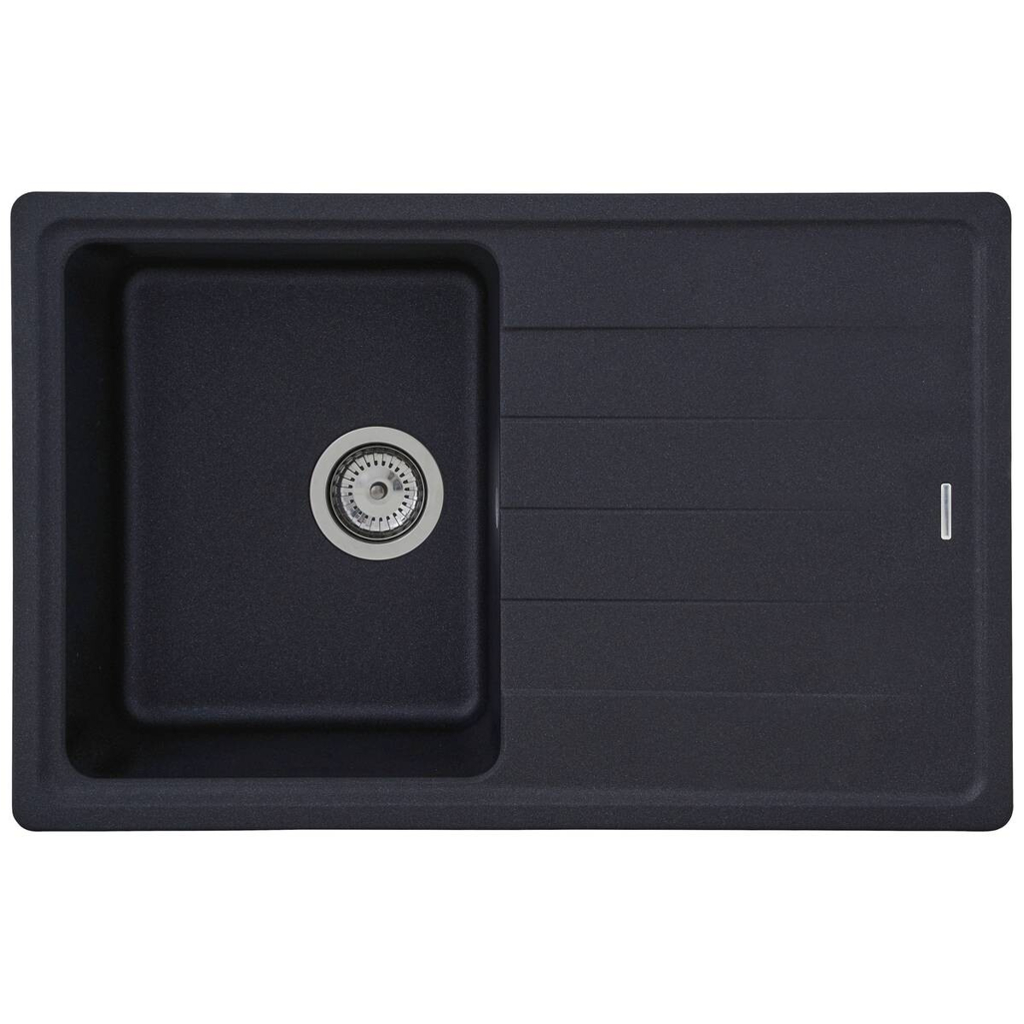 Respekta Einbauspüle Columbia 78 x 50 S schwarz Granitverbundmaterial B/H/T: ca. 100x18,5x50 cm