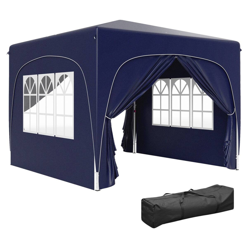 Outsunny Pavillon blau Polyester B/H/L: ca. 300x273x300 cm