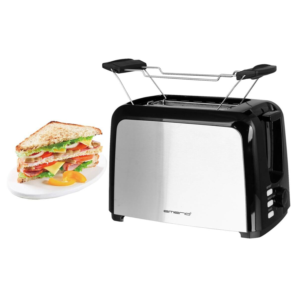 Emerio Toaster TO-123924 silber schwarz Kunststoff Edelstahl B/H/T: ca. 29,5x17,5x15,6 cm