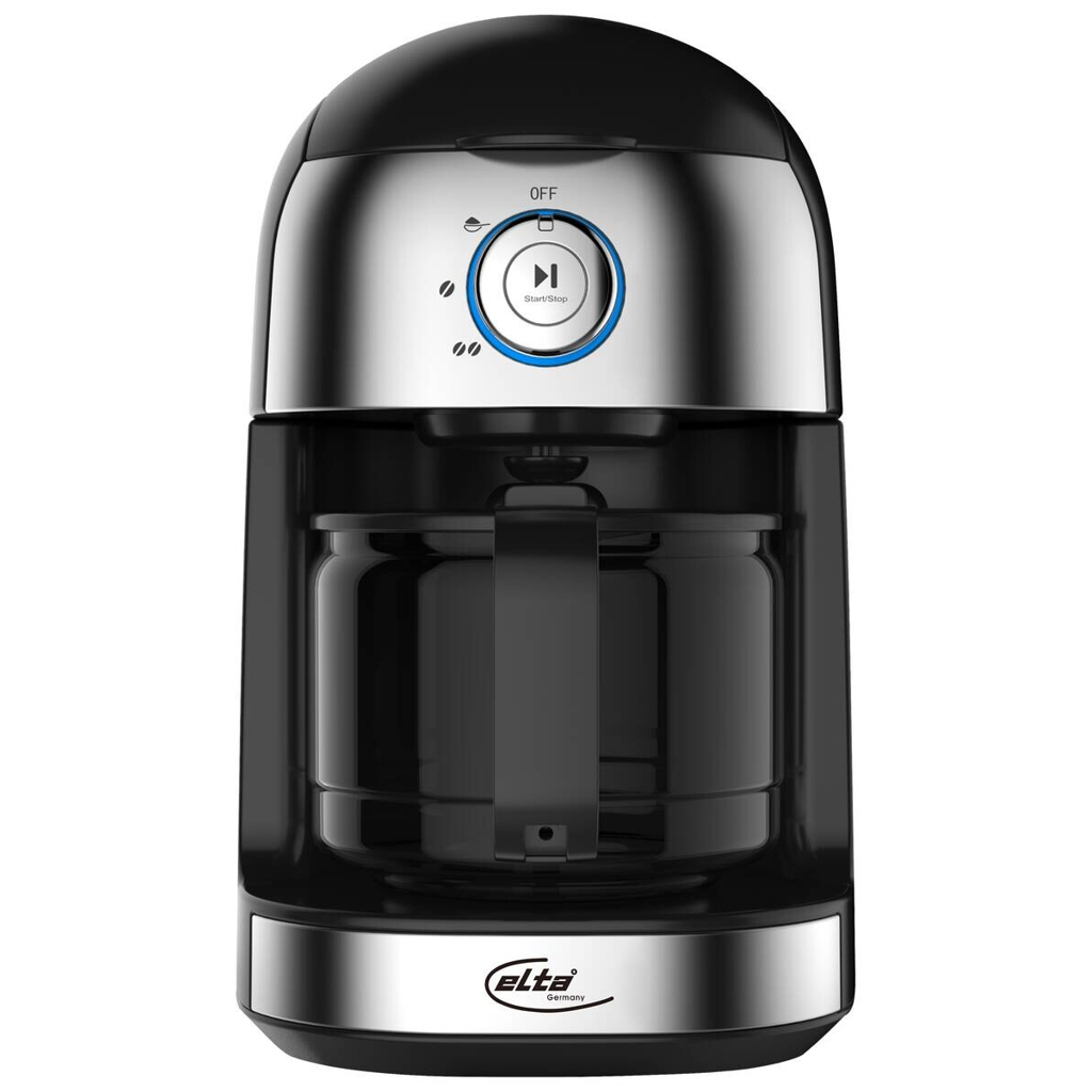 Elta Kaffeeautomat KM-500G schwarz silber Edelstahl Kunststoff Glas B/H/T: ca. 24x27x17 cm