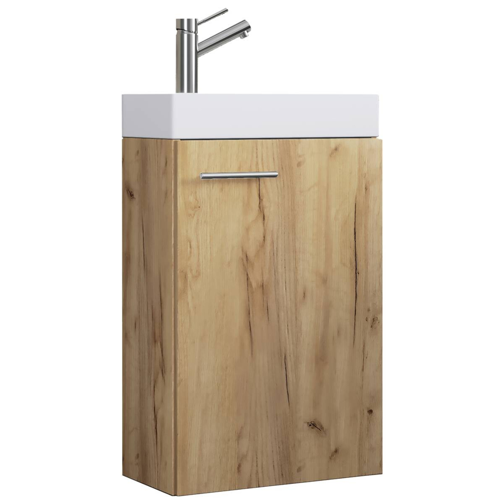 Waschplatz Slito Eiche Honig Nachbildung weiß B/H/T: ca. 41x68x22 cm
