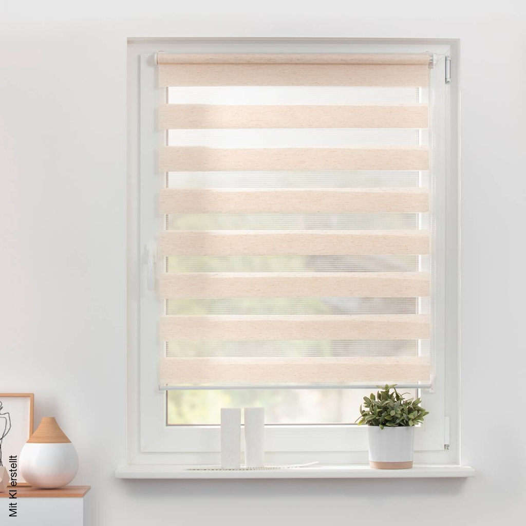 LICHTBLICK Doppelrollo Duo natur B/L: ca. 45x150 cm