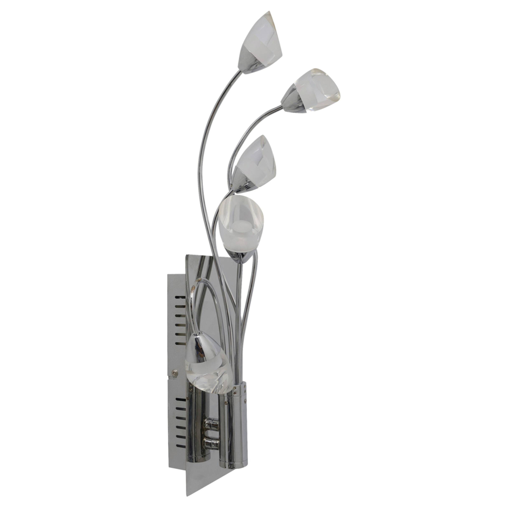Näve Leuchten LED-Leuchten 1235142 Chrom Kunststoff Metall B/H/T: ca. 12x50x15 cm 5 Brennstellen