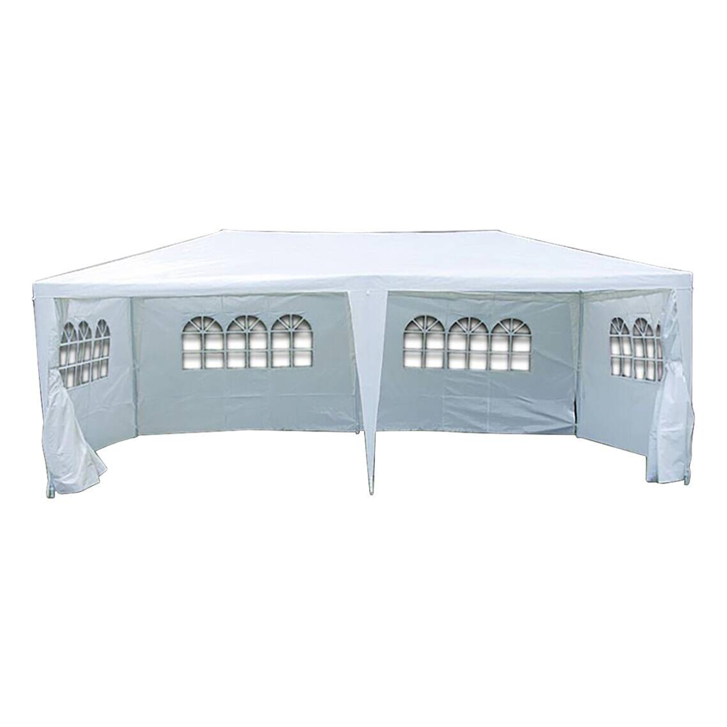 VCM Pavillon weiß Polyester-Mischgewebe B/H/L: ca. 600x197x300 cm