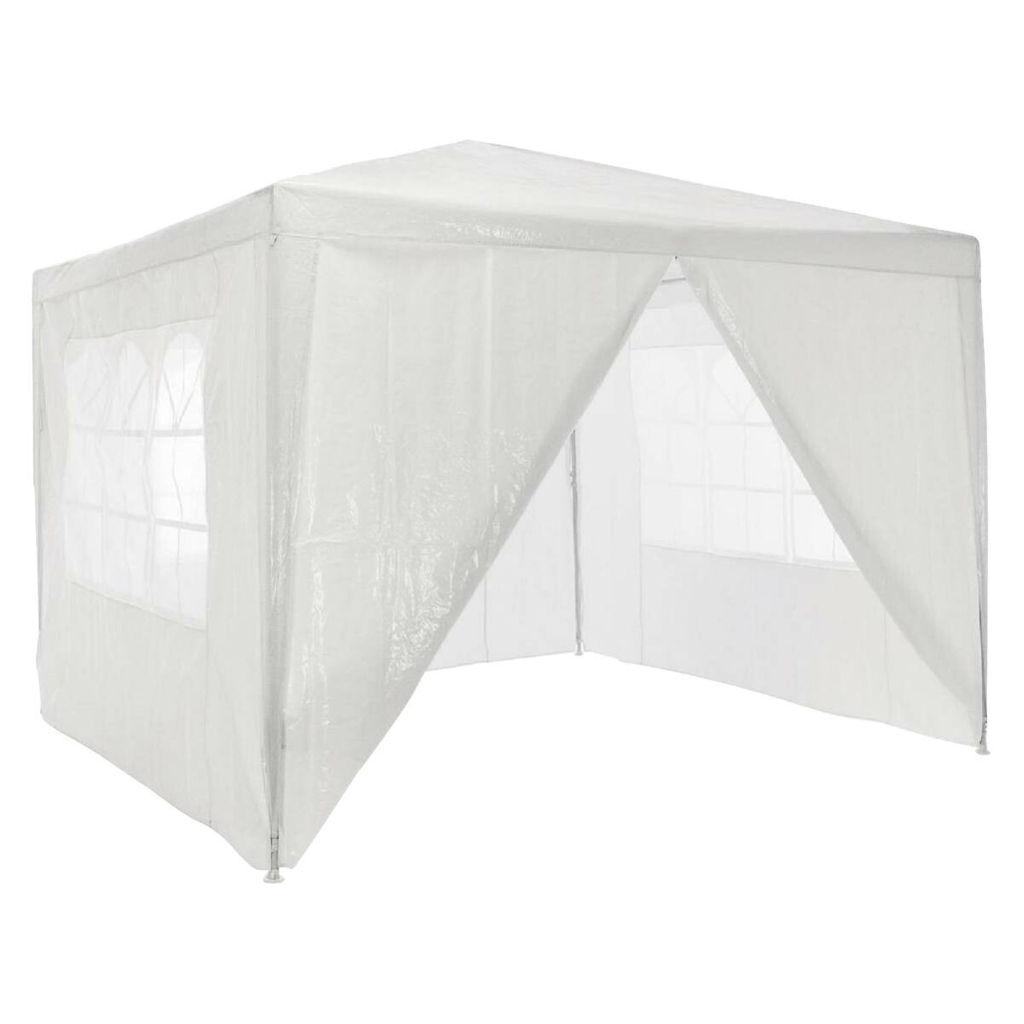 VCM Pavillon weiß Polyester-Mischgewebe B/H/L: ca. 300x187x300 cm
