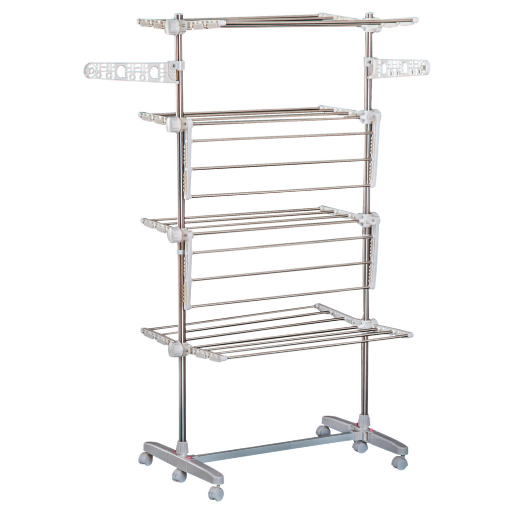HOMCOM Wäscheständer silber