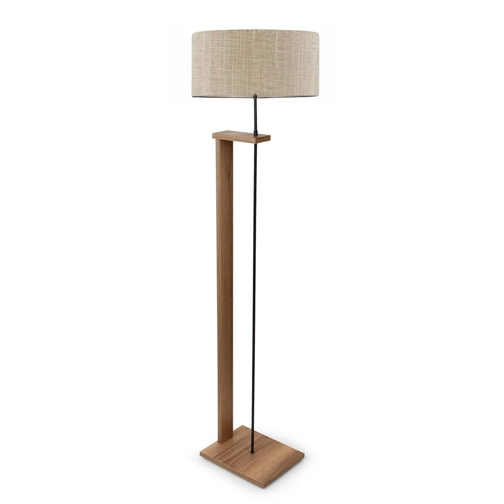 Opviq Stehlampe Holzoptik beige MDF PVC B/H/T/L/D: ca. 38x150x38x38x38 cm E27 1 Brennstellen