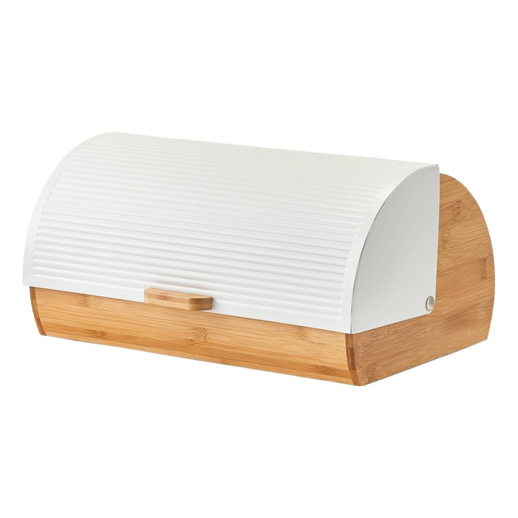 Zeller Brotkasten weiß Bambus B/H/L: ca. 27x19x39 cm
