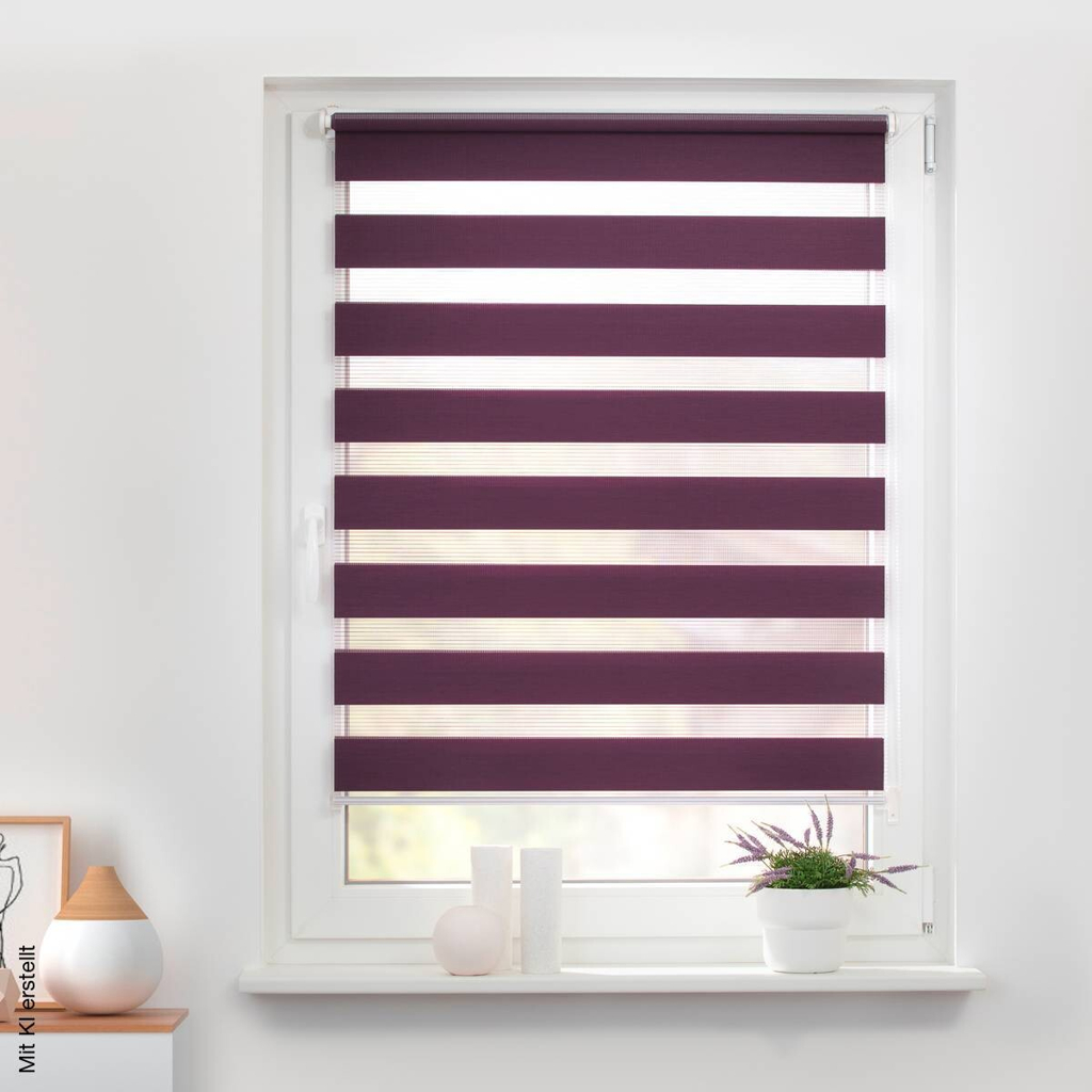 LICHTBLICK Doppelrollo Duo brombeer B/L: ca. 100x150 cm