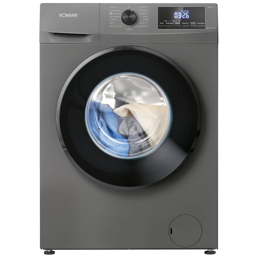 Bomann Waschmaschine WA 7185 T schwarz B/H/T: ca. 60x85x54 cm ca. 8 kg