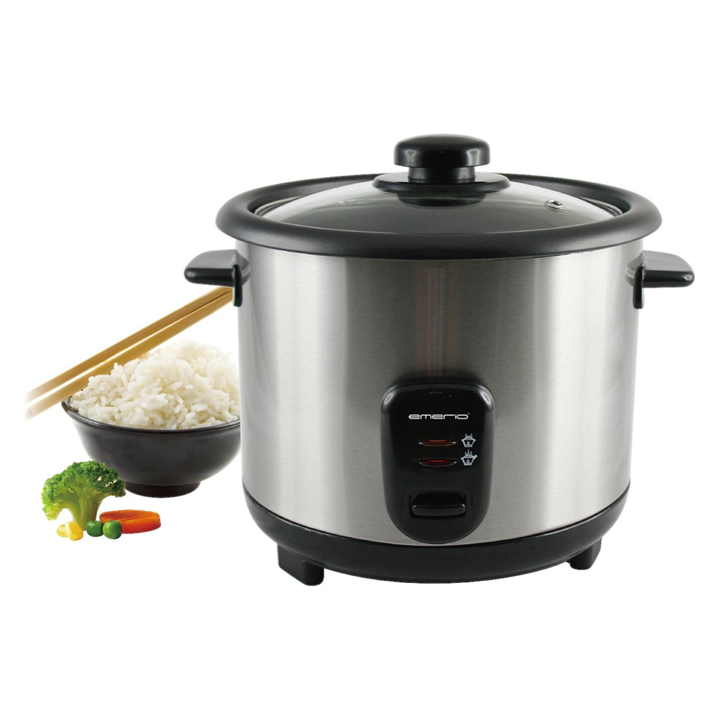 Emerio Edelstahl-Reiskocher RCE-110118 silber schwarz Edelstahl B/H: ca. 26x25 cm