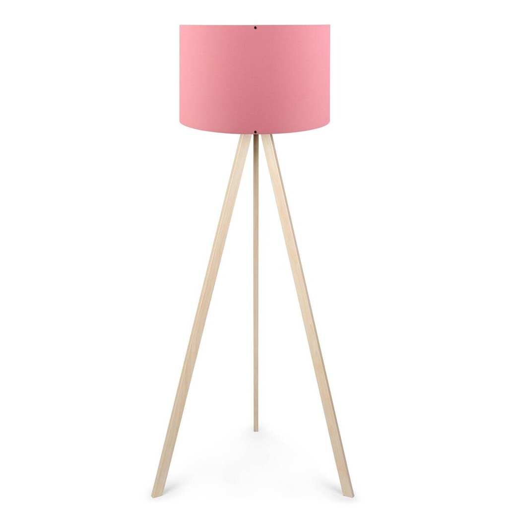 Opviq Stehlampe Eiche rosa MDF PVC B/H/T/L/D: ca. 38x140x38x38x38 cm E27 1 Brennstellen